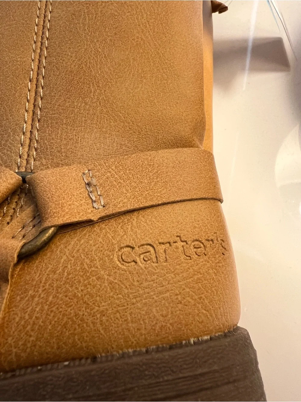 NWT Carter's tan faux-leather youth riding boots